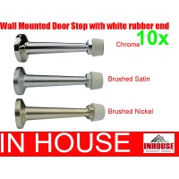 10xWall mounted door stops- Chrome, Brushed Satin, Brushed Nickel(DS019)   310835149117